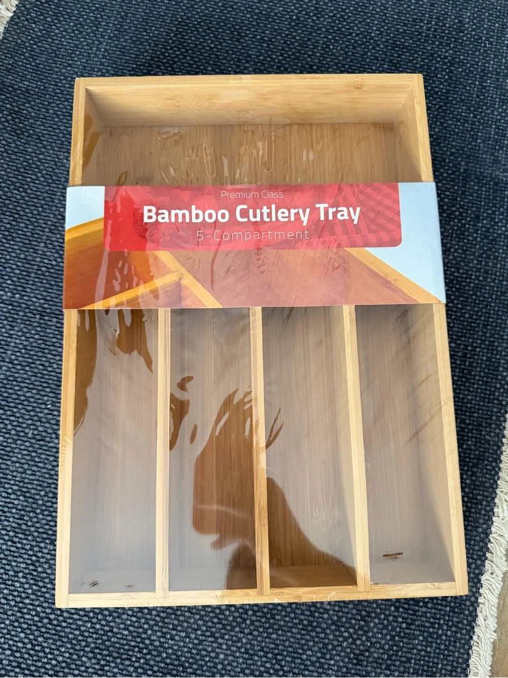 Utopia Bamboo Cutlery Tray Organizer - Natural